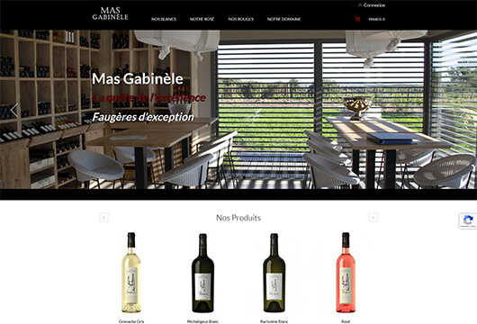 Preview du site e-commerce du Mas Gabinèle, réalisé par Infolien, agence web en Occitanie
